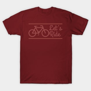 Let's Ride Bike Riding Design T-Shirt